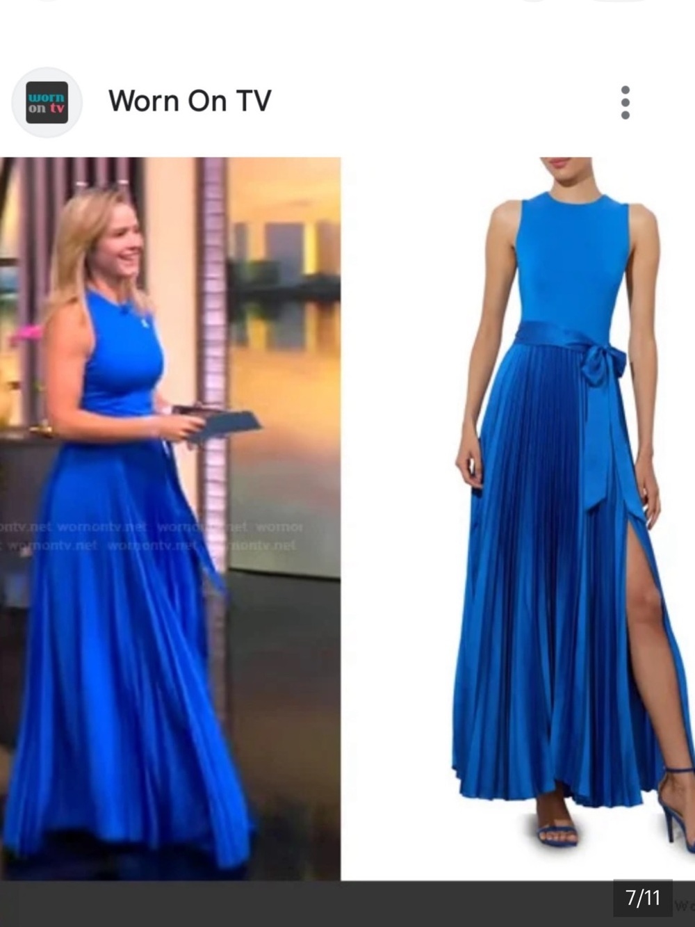 Alice + Olivia Chara Blue Pleated Maxi dress 2 $595 NEW - Picture 7 of 11